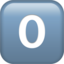 อีโมจิ ปุ่มกดเลข: 0 บน Apple