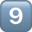 Keycap: 9 emoji on Apple