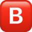 B Button (Blood Type) emoji on Apple