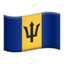 Barbados Flag emoji on Apple