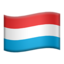 Luxembourg Flag emoji on Apple