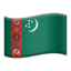 Apple üzerinde Bayrak: Türkmenistan emojisi