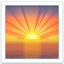 Zonsopgang-emoji op Apple