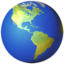 Globe Showing Americas emoji on Apple