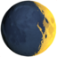 Waxing Crescent Moon emoji on Apple