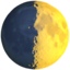 Zunehmender Halbmond-Emoji auf Apple