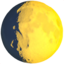 Waxing Gibbous Moon emoji on Apple