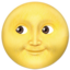 Full Moon Face emoji on Apple