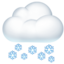 Wolke mit Schnee-Emoji auf Apple