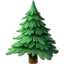 Nadelbaum-Emoji auf Apple