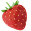Strawberry emoji on Apple