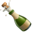 Emoji Botol dengan penutup gabus terbuka pada Apple