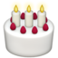 Birthday Cake emoji on Apple