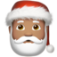 Weihnachtsmann: mittlere Hautfarbe-Emoji auf Apple