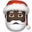 Santa Claus: Dark Skin Tone emoji on Apple