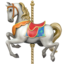 Karussellpferd-Emoji auf Apple