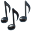 Apple での 複数の音符 絵文字