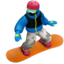 Snowboarder: Dark Skin Tone emoji on Apple