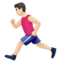 Man Running: Light Skin Tone emoji on Apple