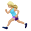 Woman Running: Medium-Light Skin Tone emoji on Apple