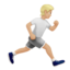 Laufende Person: mittelhelle Hautfarbe, nach rechts-Emoji auf Apple