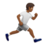 Person Running Facing Right: Medium-Dark Skin Tone emoji on Apple