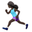 Emoji Donna che corre: carnagione scura su Apple