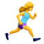 Emoji Donna che corre: a destra su Apple
