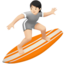 Person Surfing: Light Skin Tone emoji on Apple
