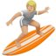 Person Surfing: Medium-Light Skin Tone emoji on Apple