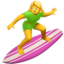 Emoji Wanita meluncur air pada Apple