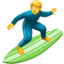 Man Surfing emoji on Apple