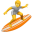 Emoji Persona che fa surf su Apple