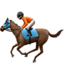 Horse Racing: Medium Skin Tone emoji on Apple