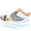 Person Swimming: Light Skin Tone emoji on Apple