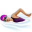 Woman Swimming: Medium-Light Skin Tone emoji on Apple