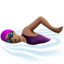 Woman Swimming: Medium Skin Tone emoji on Apple