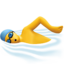 Man Swimming emoji on Apple