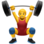 Man Lifting Weights emoji on Apple