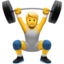 Gewichtheber(in)-Emoji auf Apple