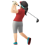 Woman Golfing: Light Skin Tone emoji on Apple