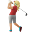 Woman Golfing: Medium-Light Skin Tone emoji on Apple