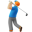 Man Golfing: Medium-Light Skin Tone emoji on Apple