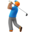 Emoji Golfista uomo: carnagione olivastra su Apple