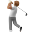 Emoji Persona che gioca a golf: carnagione olivastra su Apple