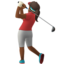 Woman Golfing: Medium-Dark Skin Tone emoji on Apple