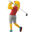 Golferin-Emoji auf Apple