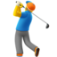 Emoji Pria bermain golf di Apple