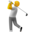 Apple üzerinde Golf oynayan kişi emojisi