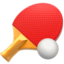 Tischtennis-Emoji auf Apple